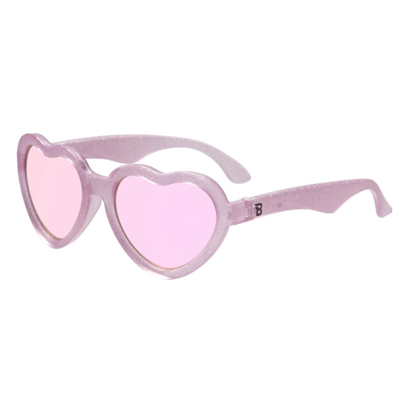 Baby and Kids Heart Sunglasses – Sparkle Squad/Lavender Mirrored Lenses
