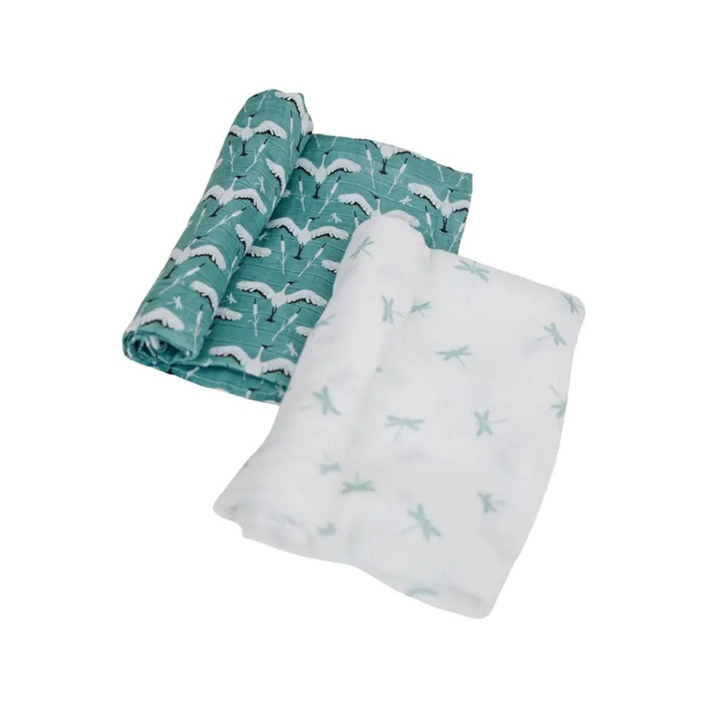 Oh So Soft Muslin Swaddle 2-pack – Crane + Dragonfly