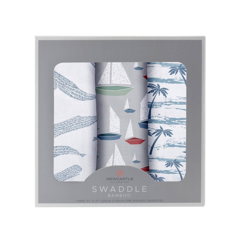 Bamboo Muslin Swaddle 3 Pack – Ocean Tides