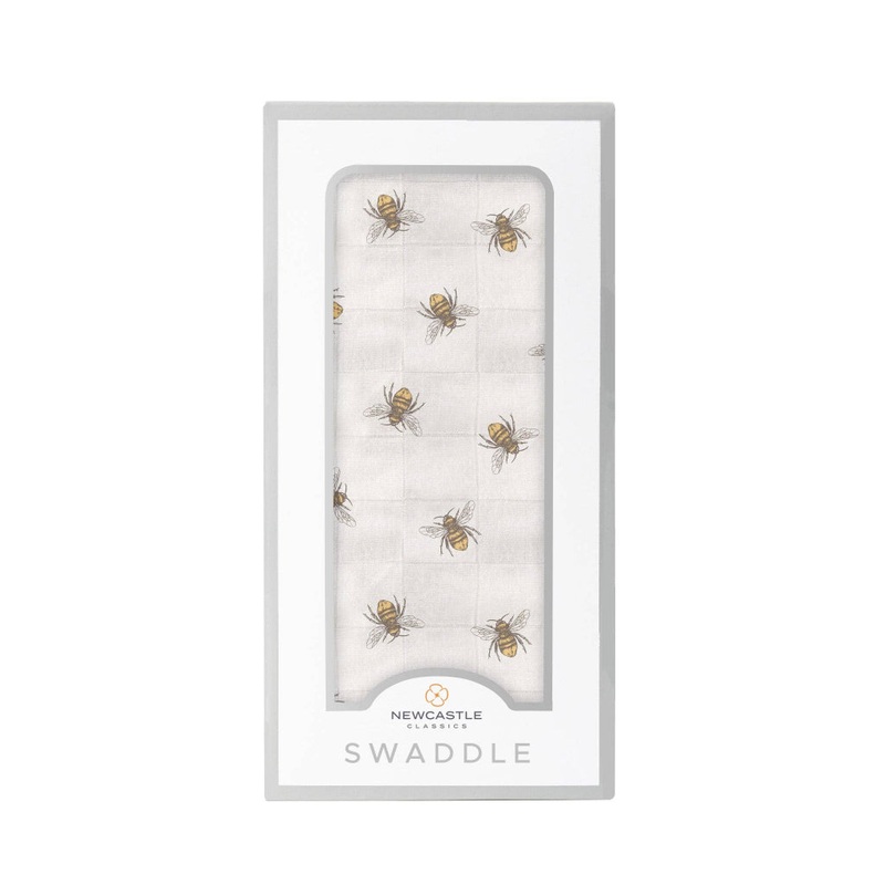 Bamboo Muslin Swaddle – Honey Bee