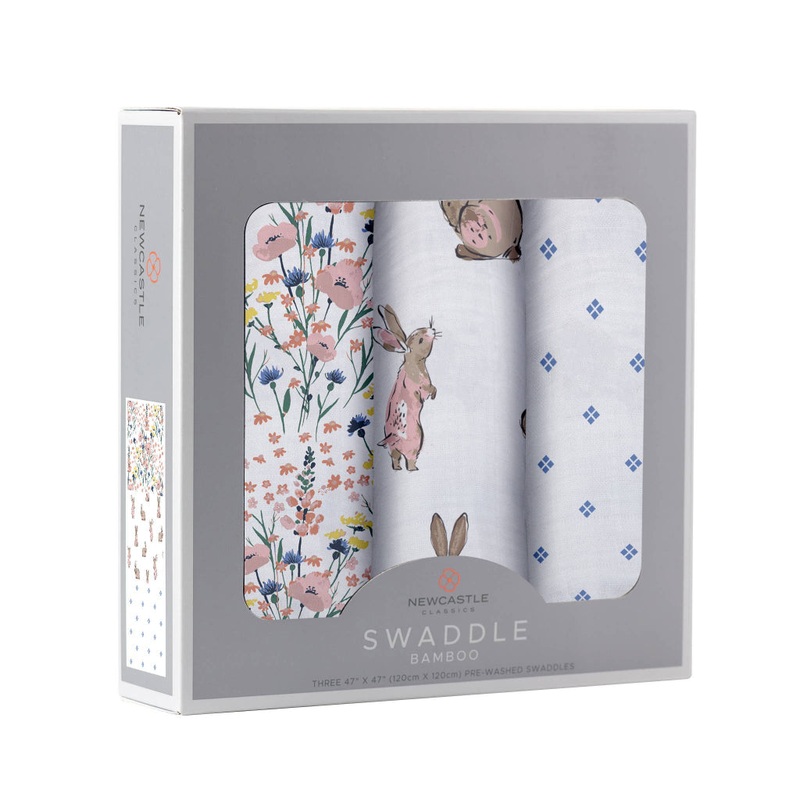 Bamboo Muslin Swaddles 3 Pack – Wildflowers
