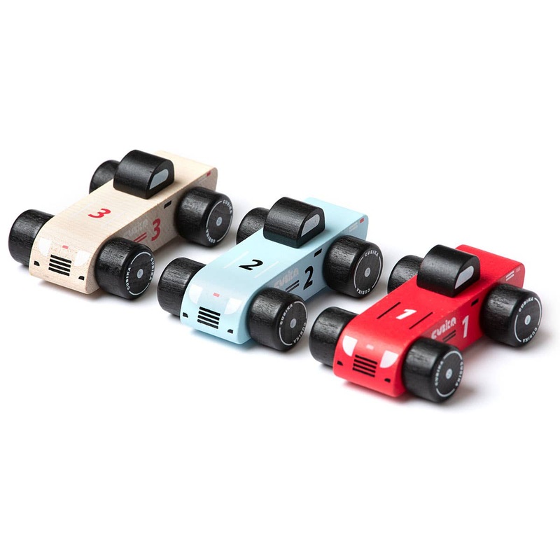 Wooden Racecars Set of 3