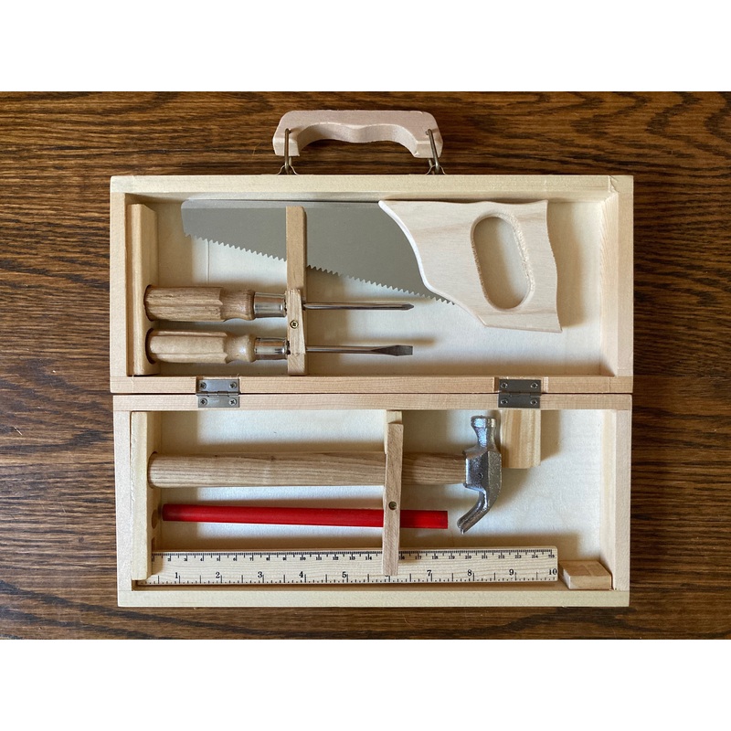 Educational Toy – WOODEN TOOLBOX WITH REAL TOOLS Set