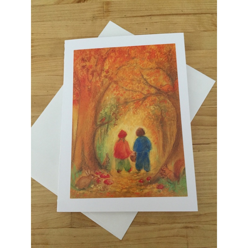 Greeting Cards/ Fall – AUTUMN WOODS WALK