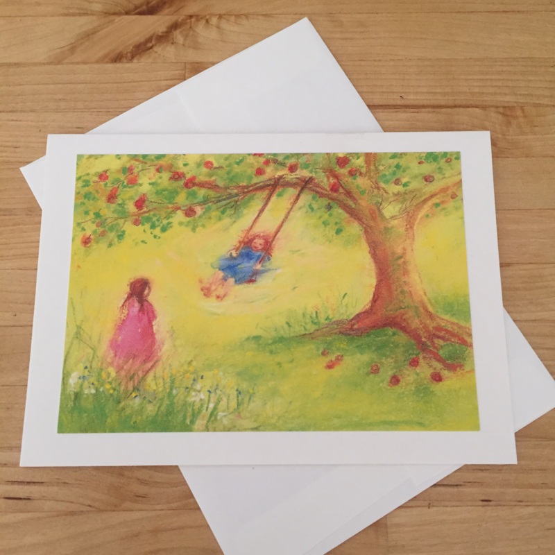 Greeting Cards/ Summer – GIRLS SWINGING