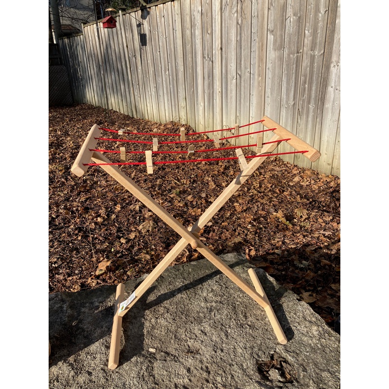 Child’s Wooden DRYING RACK with 10 wooden CLOTHESPINS