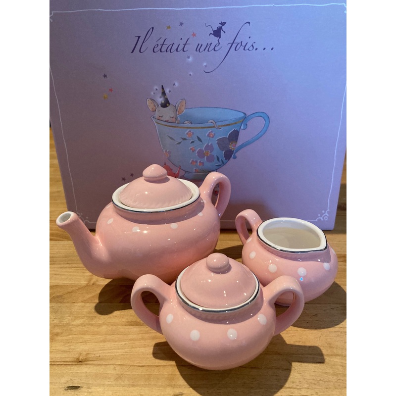 Keeping House – PINK CERAMIC TEA SERVICE For FOUR