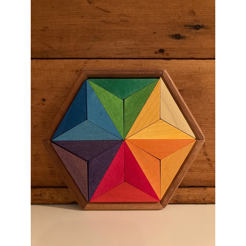 Wooden Toy – Grimm’s RAINBOW STAR PUZZLE