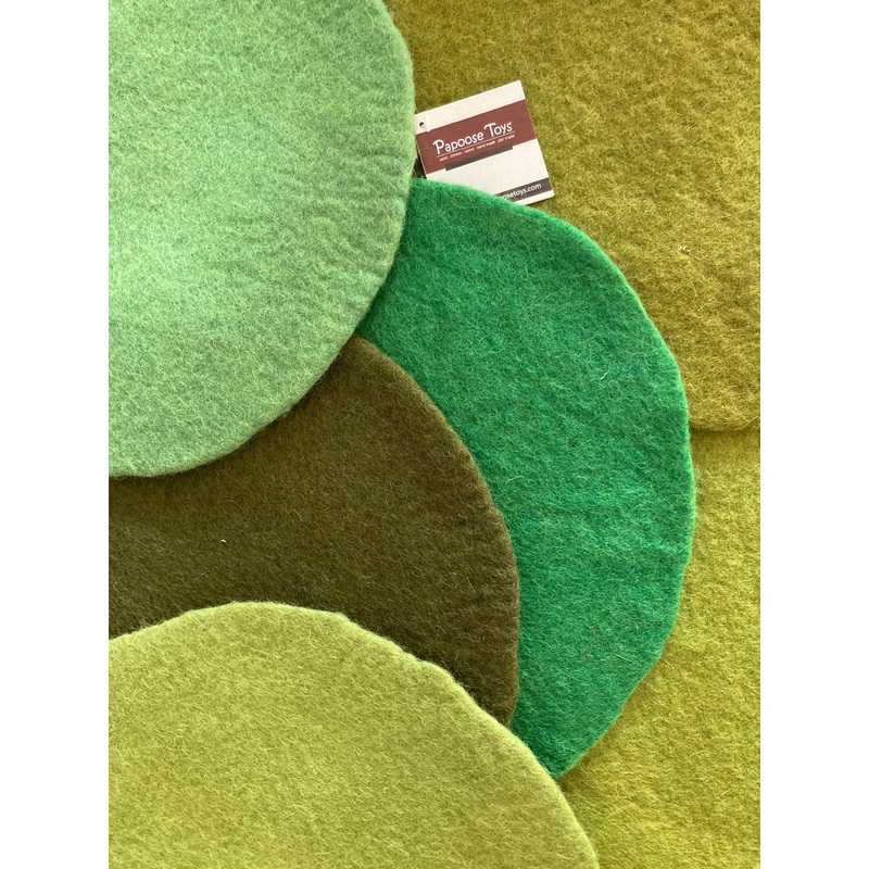 Dollhouse Play – Felted Wool LANDSCAPE MAT, 6 green hues to choose!
