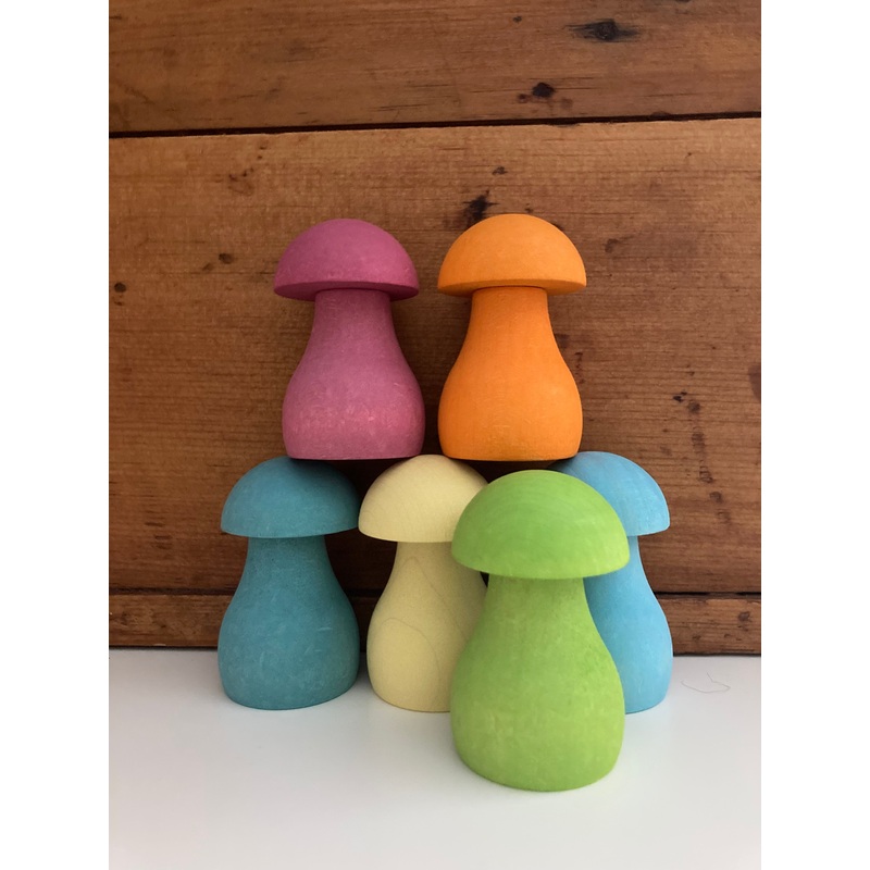 Wooden Toy Game – PASTEL MUSHROOMS GAME Set