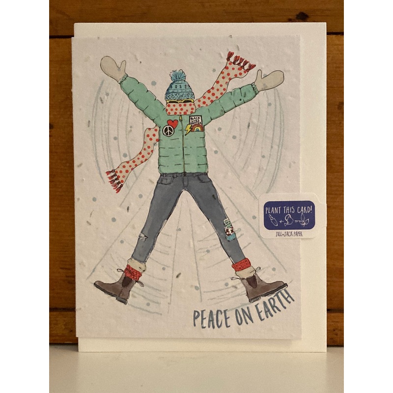 FlowerPaper Greeting Card – PEACE ON EARTH