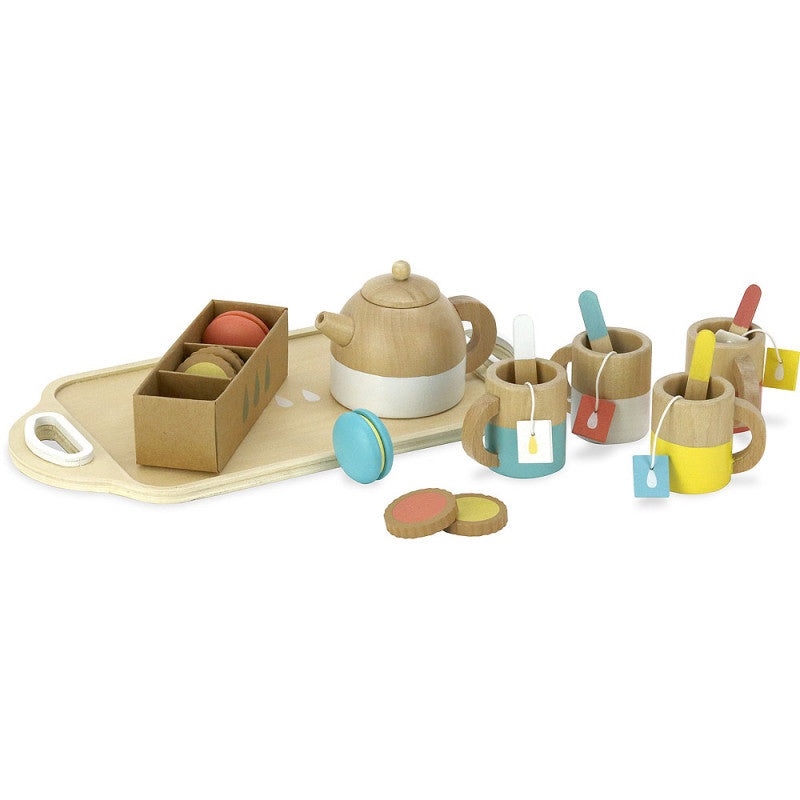 Keeping House – WOODEN TEA SET, with French Macarons!