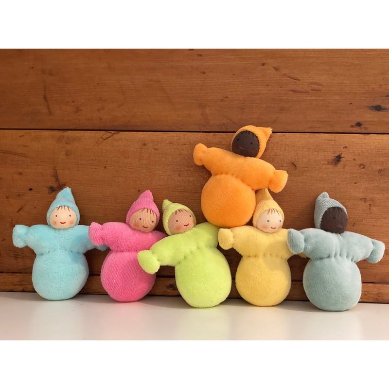 Waldorf Soft Toy – Grimms PASTEL DWARFS & GNOMES (all 6)