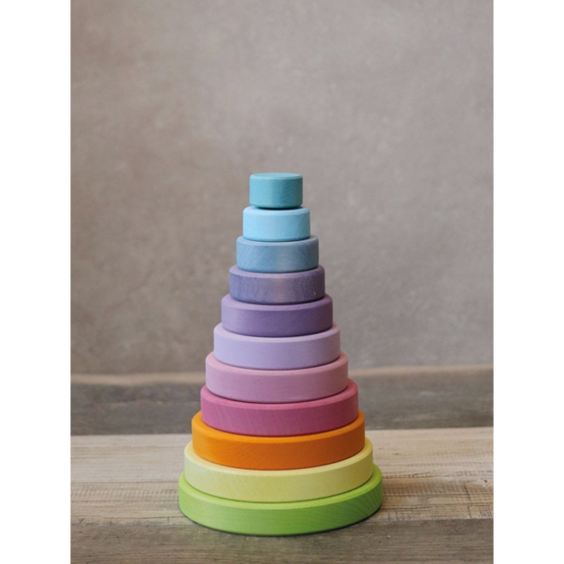 Wooden Toy, Baby – Grimm’s PASTEL STACKING TOWER