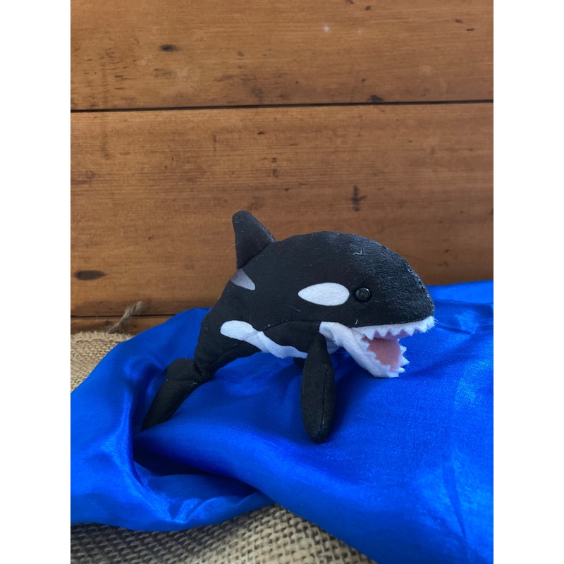 Soft Toy Finger Puppet – ORCA (Killer Whale)