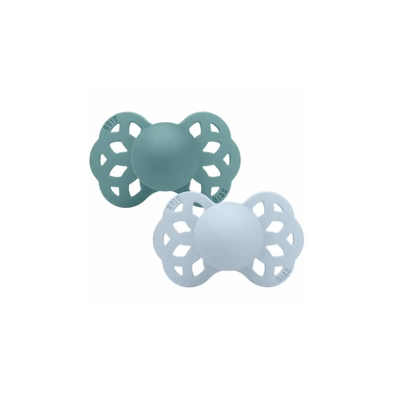 Bibs  Silicone Pacifiers Infinity Anatomical 0m+ Baby Blue/ Island Sea 2pcs