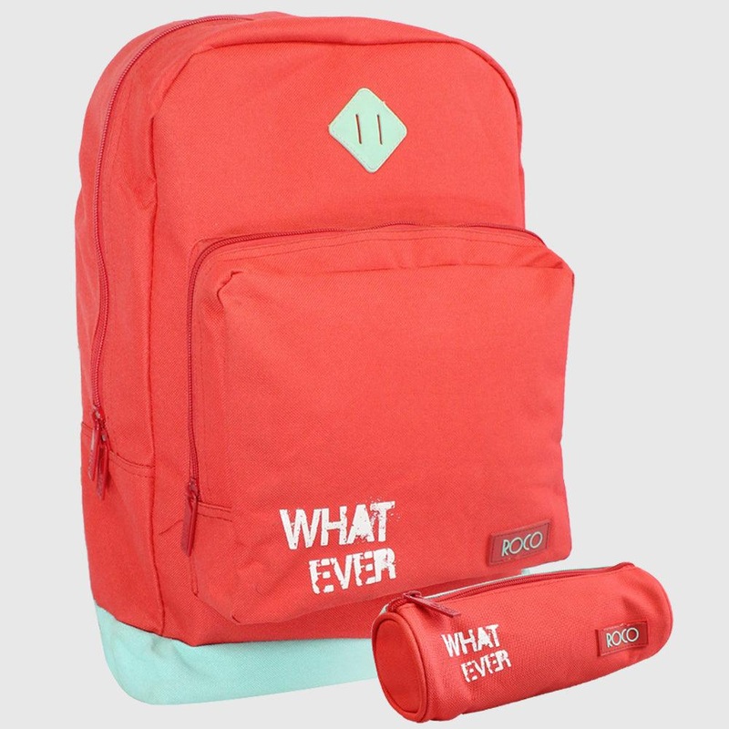 Orange/Mint Green Backpack & Pencil Case