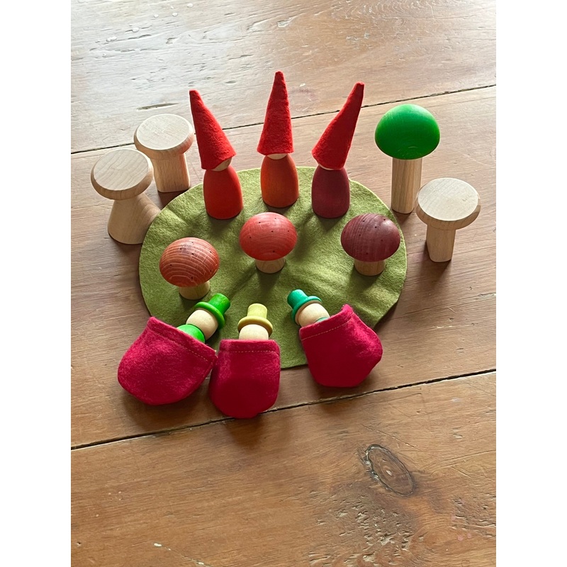 Wooden Toy by Grapat – NINS OF THE FOREST, 24 pieces!