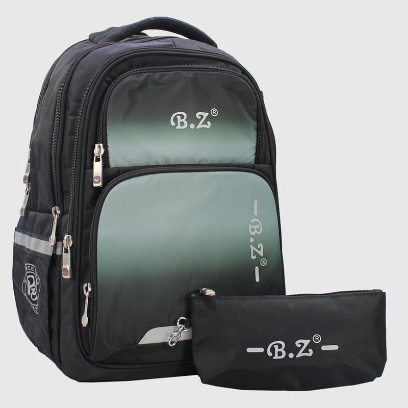 Faded Black 18 Inches Backpack + Pencil Case