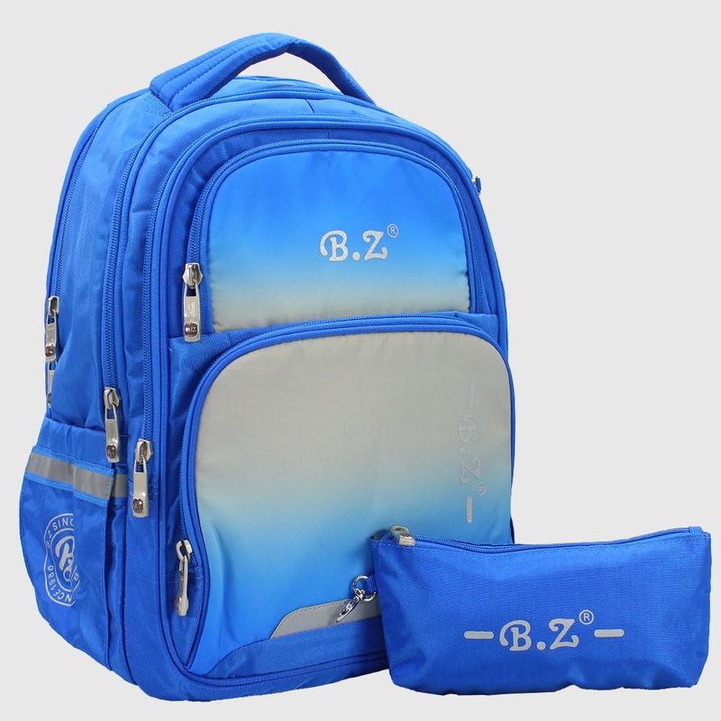 Faded Blue 18 Inches Backpack + Pencil Case