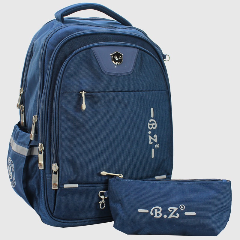 Navy 18 Inches Backpack + Pencil Case