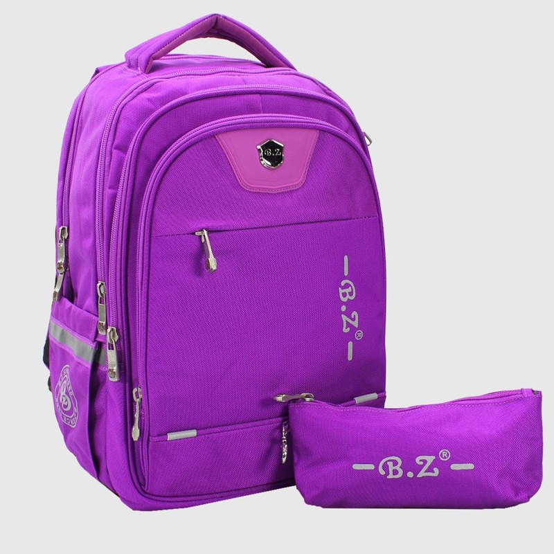 Purple 18 Inches Backpack + Pencil Case