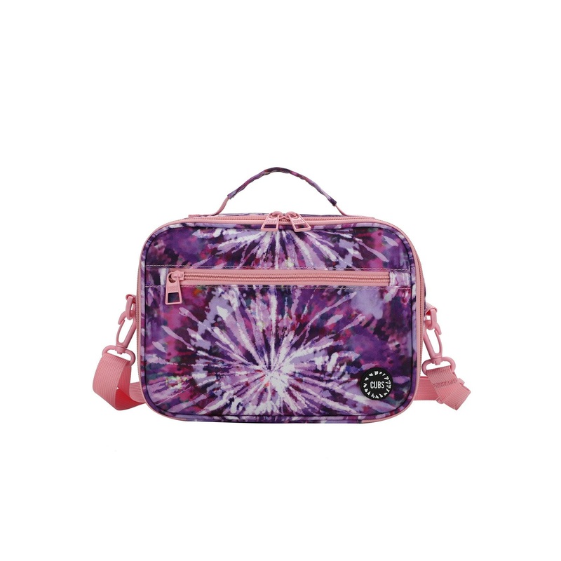 Cubs All Purple Tie Dye Cross Body Lunch Bag