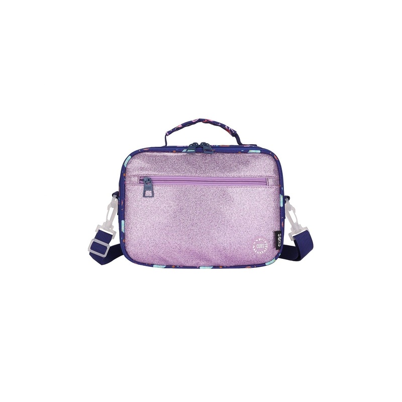 Cubs Navy Blue Baby Unicorn Glittery Cross Body Lunch Bag