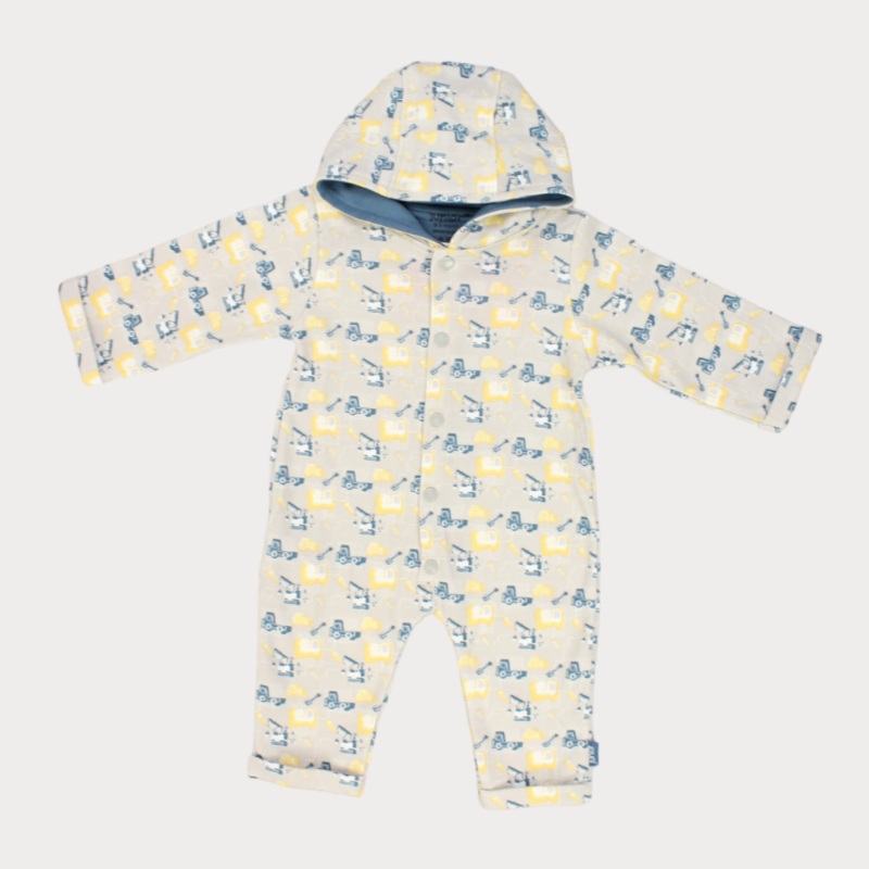 Building Equipment Long-Sleeved Hooded Footless Onesie