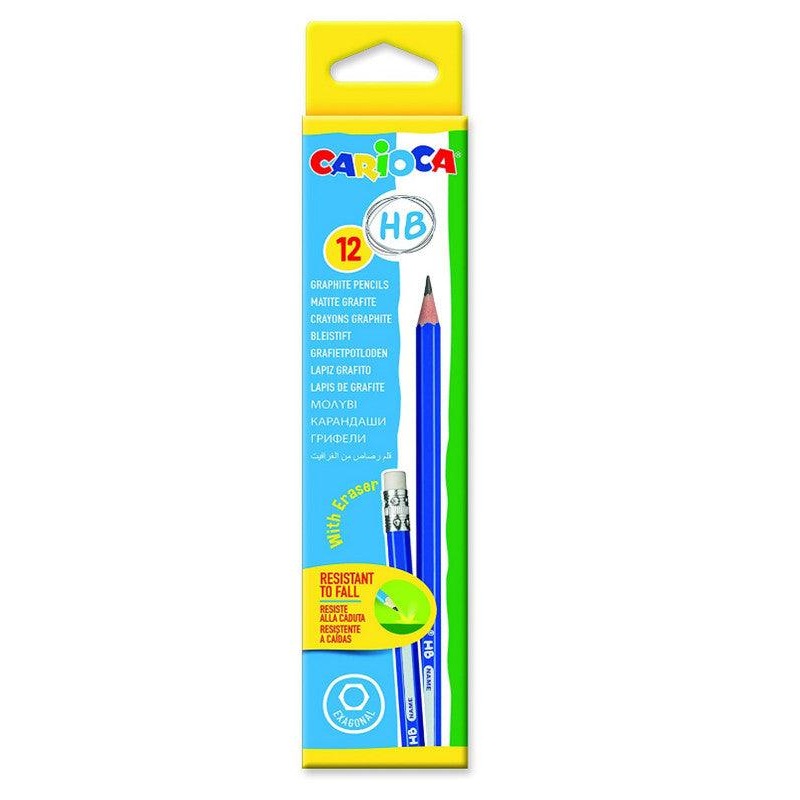Carioca 12 Graphite Pencils With Eraser