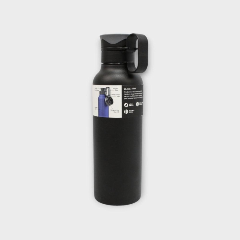 Sistema Black Stainless Steel Bottle Traverse 600 ml