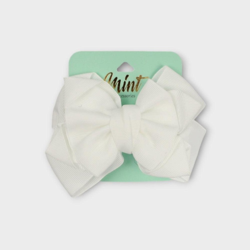 White Bow Hair Pin