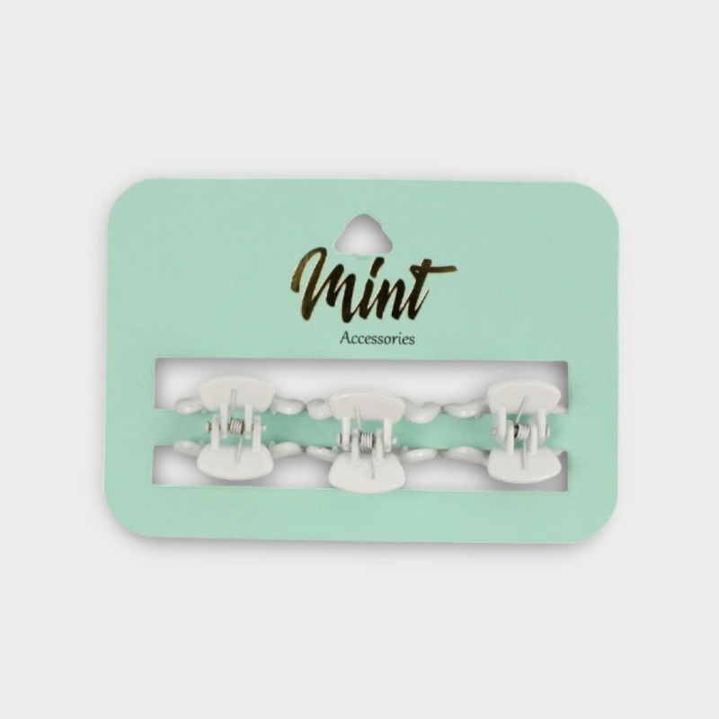 White Hair Clip (Pack Of 3)