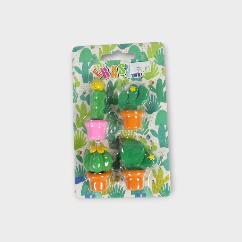 Cactus Erasers – 4 Pcs