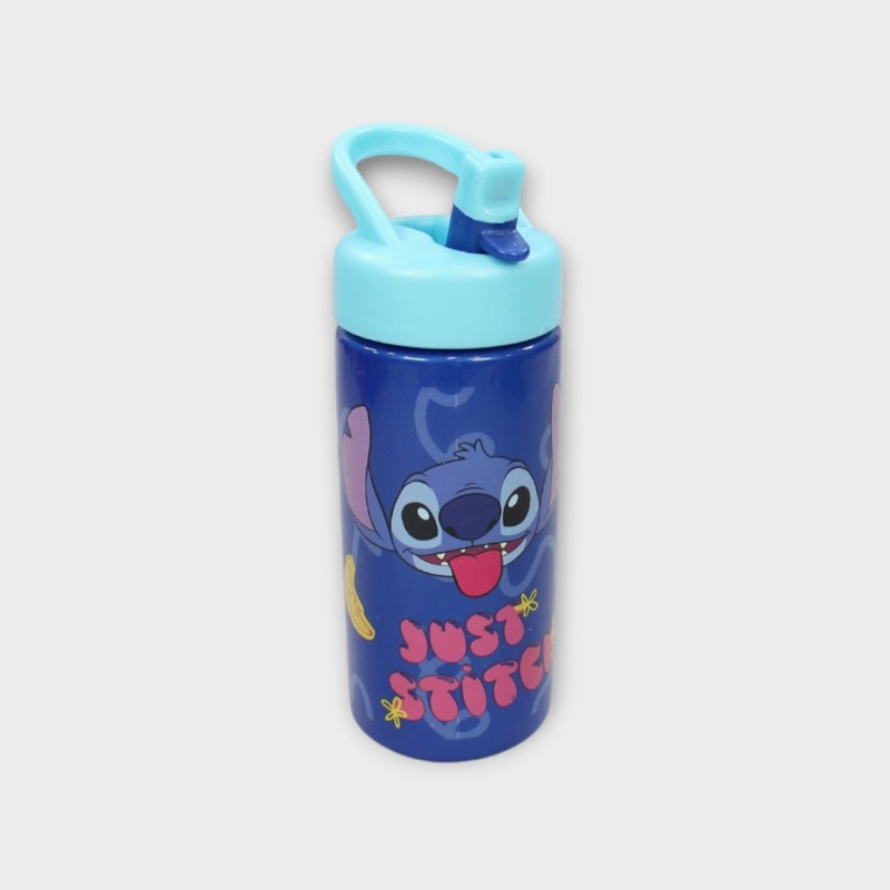 Stor Stitch Sports Water Bottle with Straw and Built-in Handle 410ml