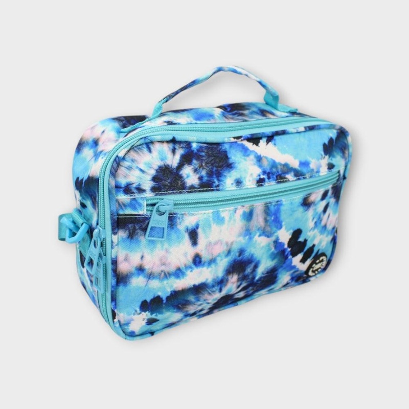 Turquoise Tie Dye Cross Body Lunch Bag
