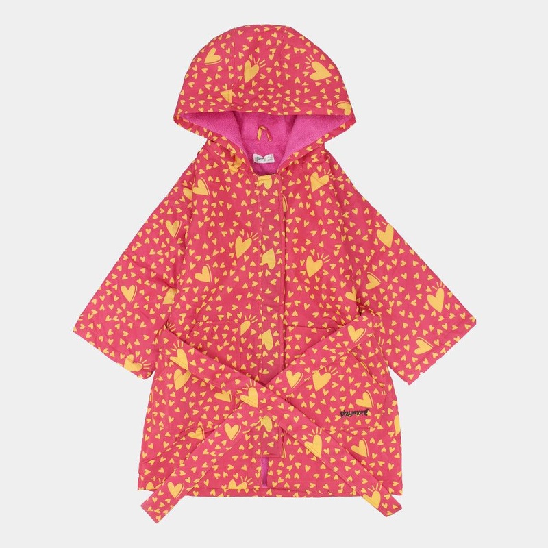 Yellow Hearts Swim Robe