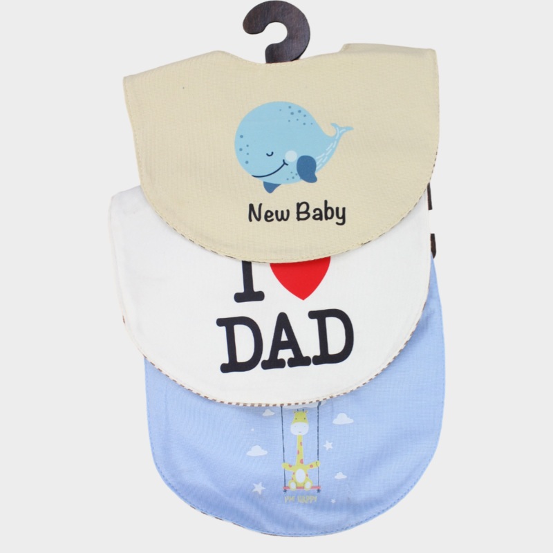Baby Boys’ Cotton Bibs  Pack of 3  New Baby