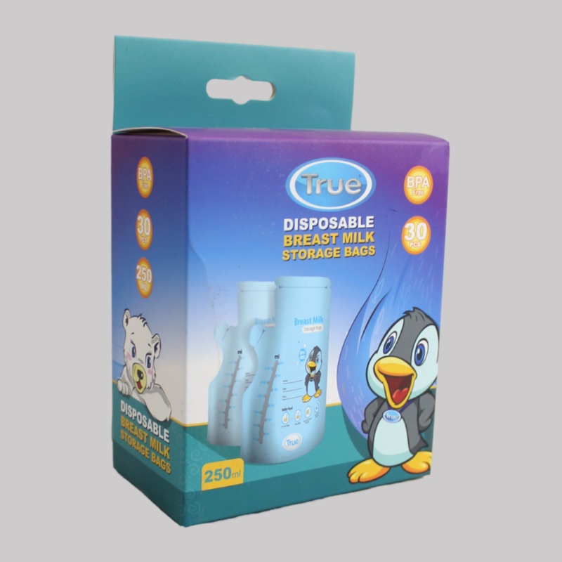 True Expressed Milk Storage Bags, 30 Pieces, Size 250 ml