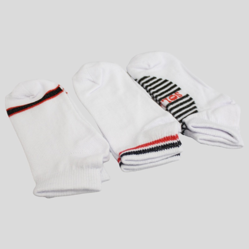 Unisex Whitish Socks (Pack Of 3)