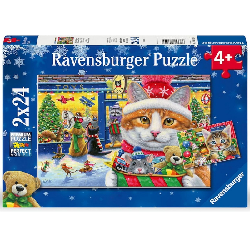 Christmas Kitties 2 x 24 Pc Puzzles