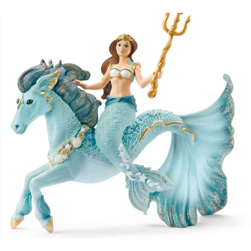 Mermaid Eyela Riding Underwater Horse