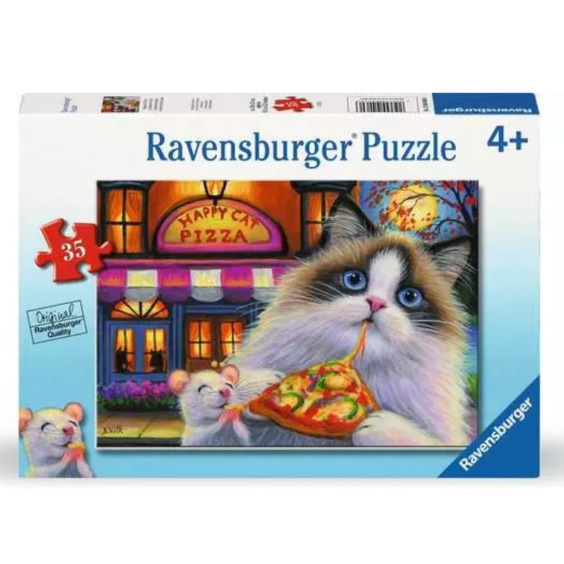 Happy Cat Pizza 35 Pc Puzzle
