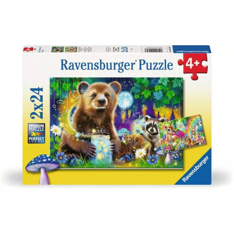 Lovable Woodland Friends 2×24 Pc Puzzles