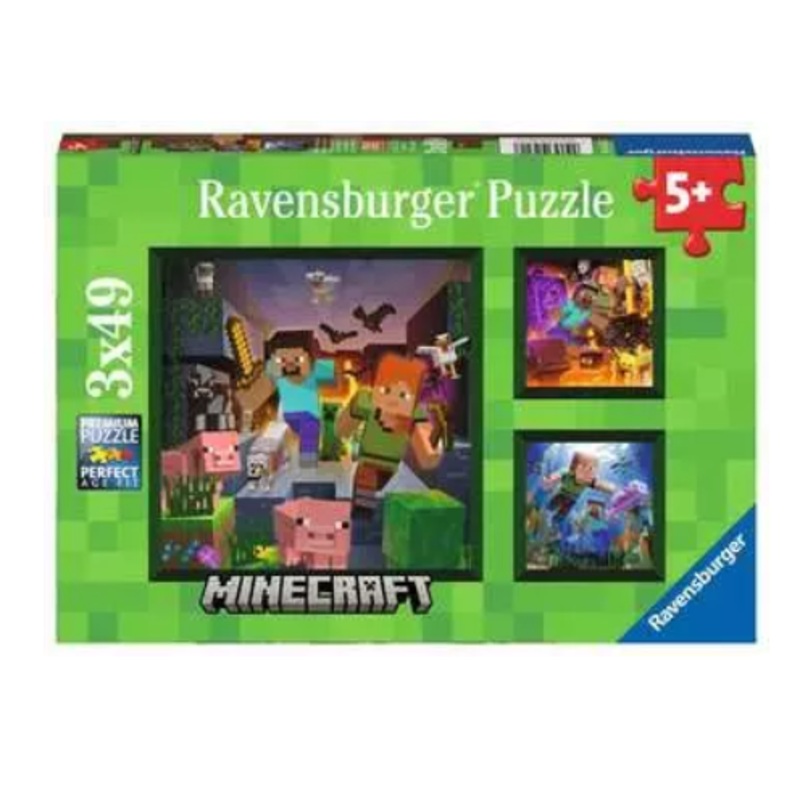 Minecraft Biomes 3 x 49 pc Puzzle