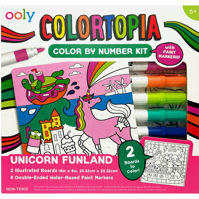 Colortopia Unicorn Funland Paint Marker By Number Kit