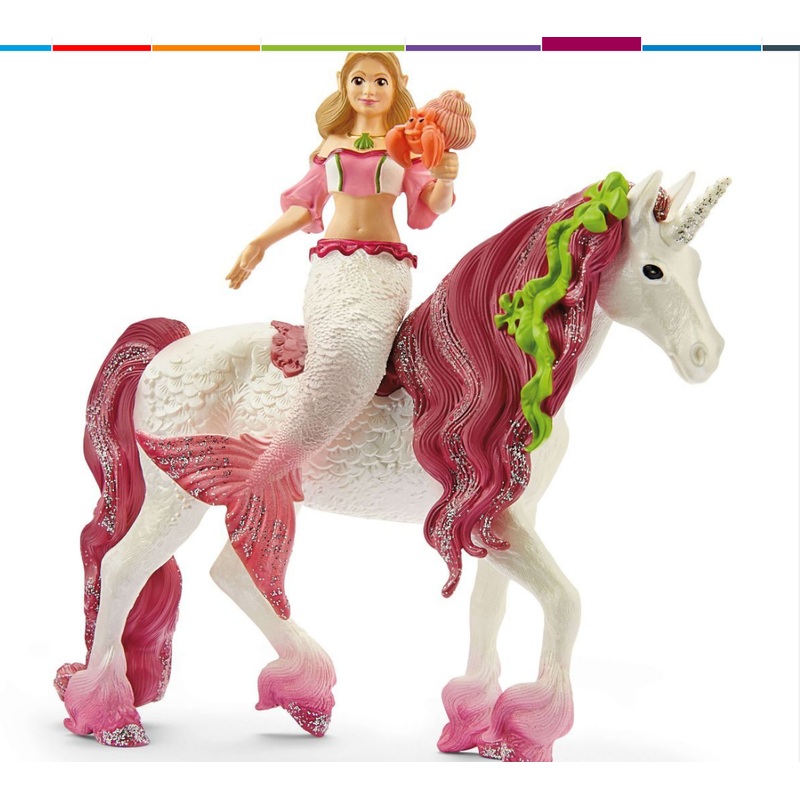 Mermaid Feya Riding Underwater Unicorn