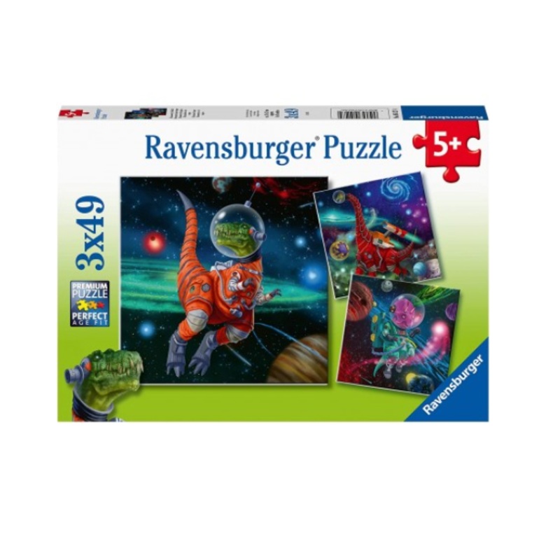 Dinosaurs in Space 3 x 49 pc Puzzles