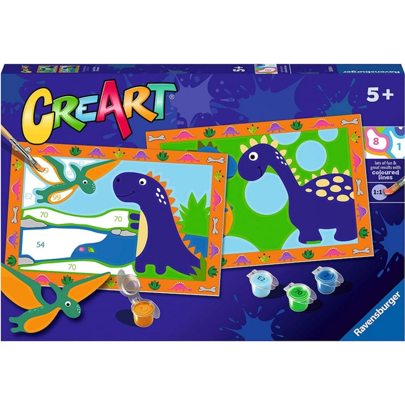CreArt Jr: Land of the Dinosaurs Paint by Numbers Kit