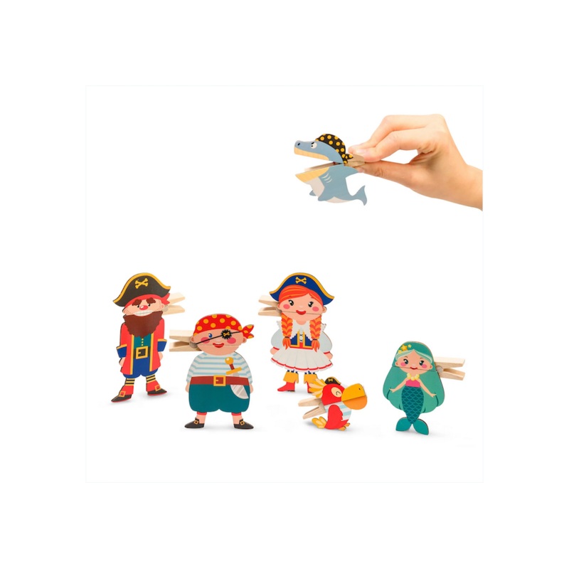 Pirate Clothespin Puppets